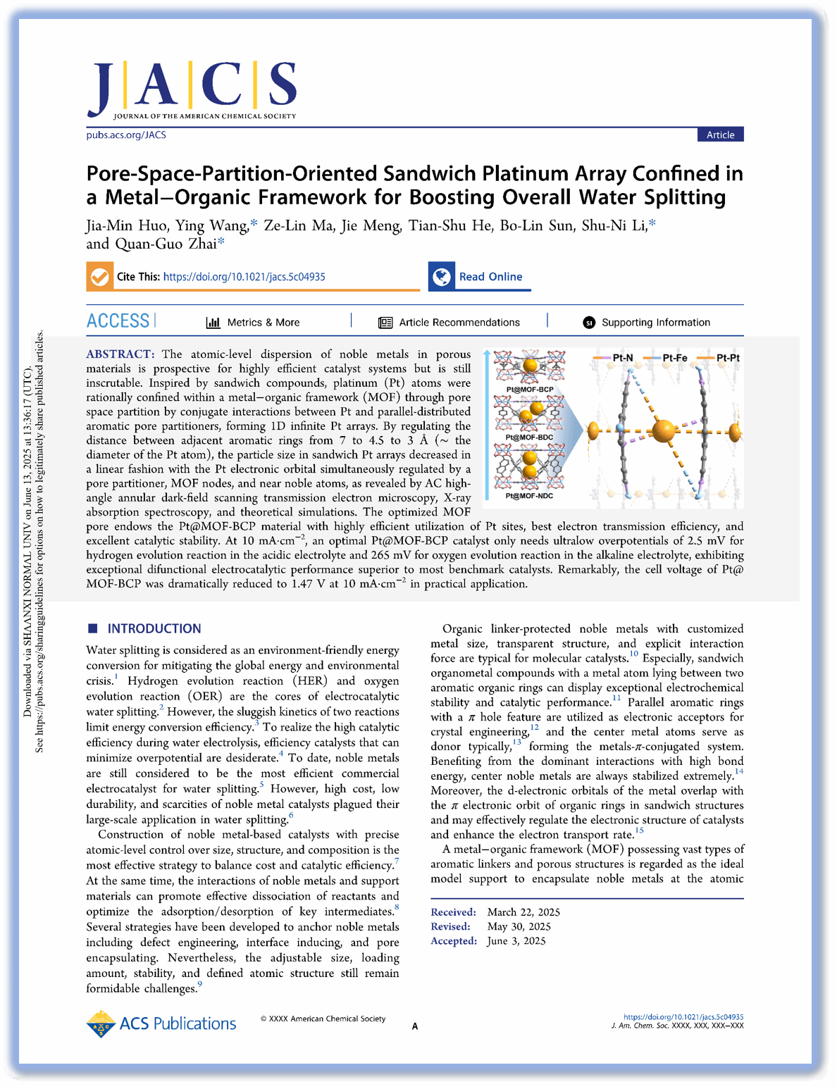溶液化学与功能材料团队在学术期刊Journal of the American Chemical Society上发表研究成果（2025-6-16）